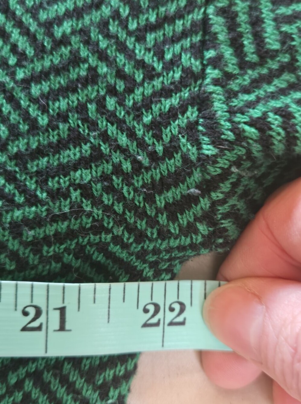 Chico | Green Black Tiger Graphic 100% Cotton Knit Sweater, Size S - Picture 7 of 9